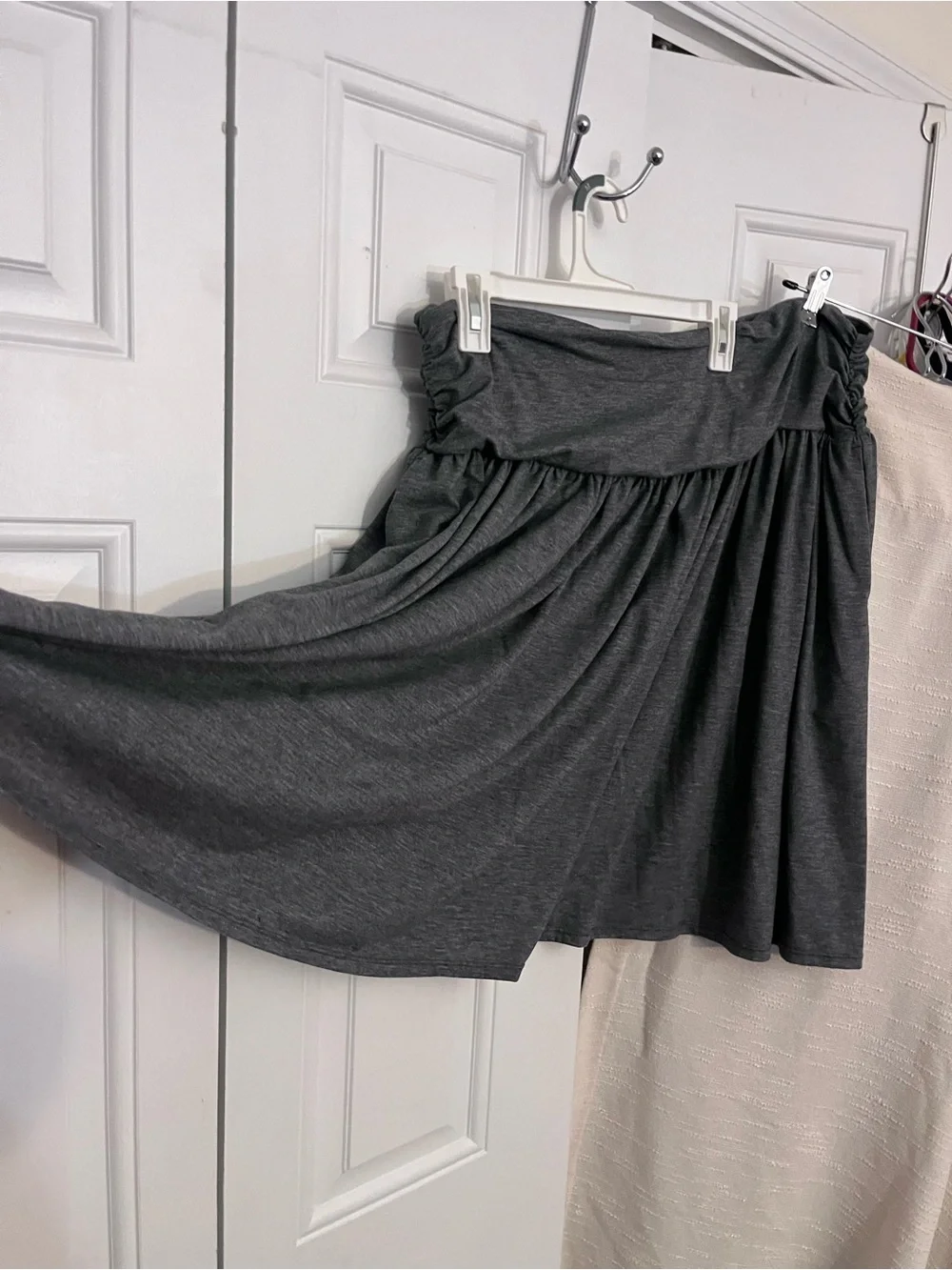 Grey Halara Wide ruched waistband with POCKETS